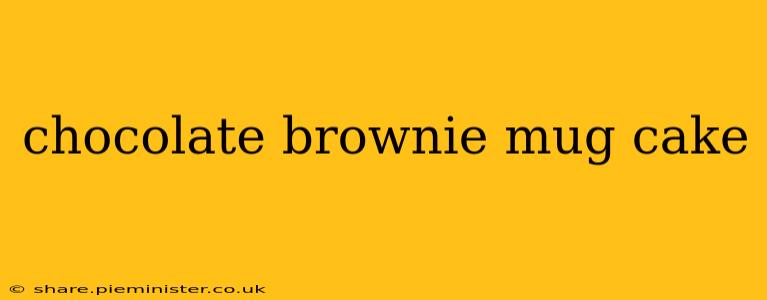 chocolate brownie mug cake