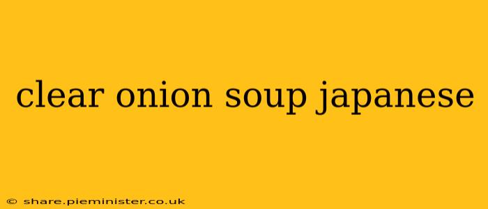 clear onion soup japanese