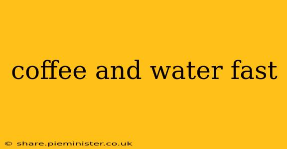 coffee and water fast