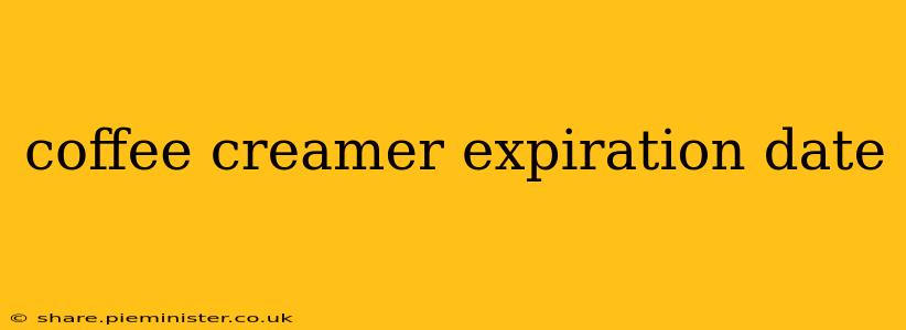 coffee creamer expiration date