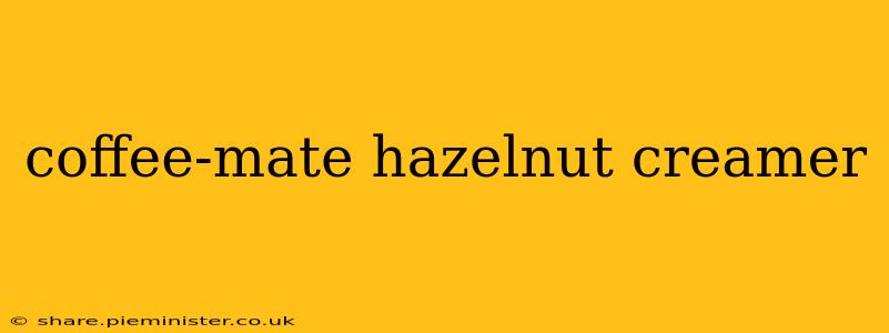 coffee-mate hazelnut creamer