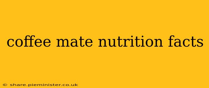 coffee mate nutrition facts