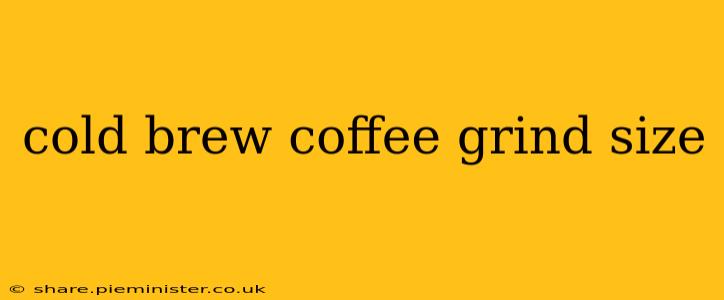 cold brew coffee grind size