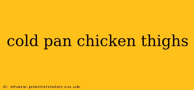 cold pan chicken thighs