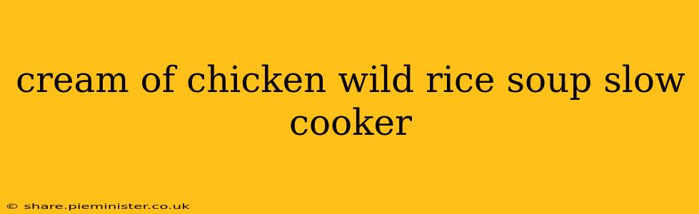 cream of chicken wild rice soup slow cooker