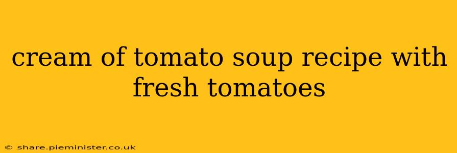 cream of tomato soup recipe with fresh tomatoes