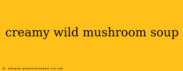 creamy wild mushroom soup