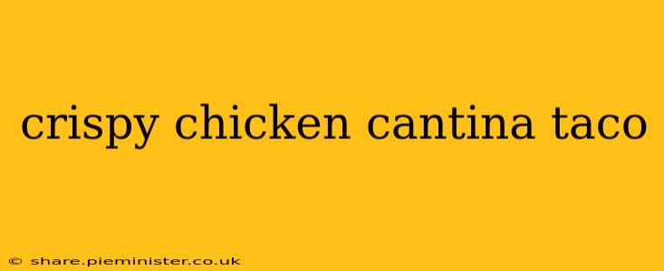 crispy chicken cantina taco
