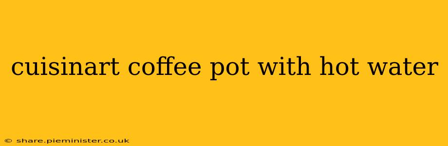 cuisinart coffee pot with hot water