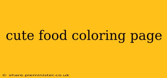cute food coloring page