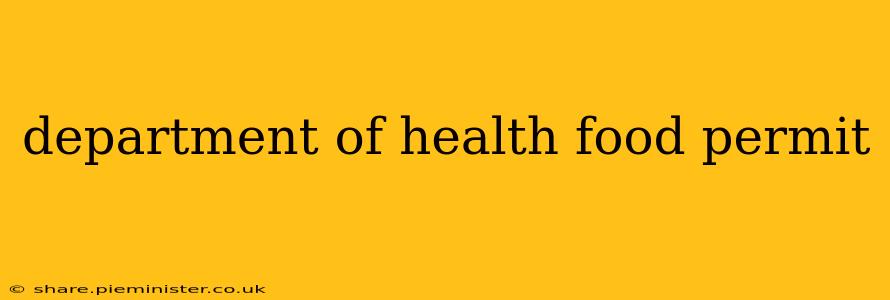 department of health food permit