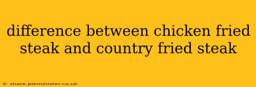 difference between chicken fried steak and country fried steak
