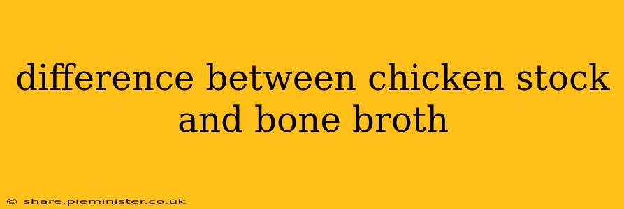 difference between chicken stock and bone broth