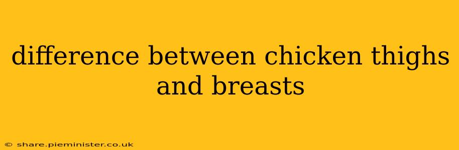 difference between chicken thighs and breasts