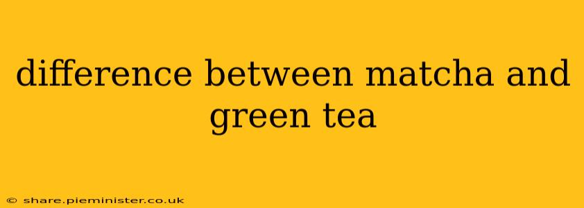 difference between matcha and green tea