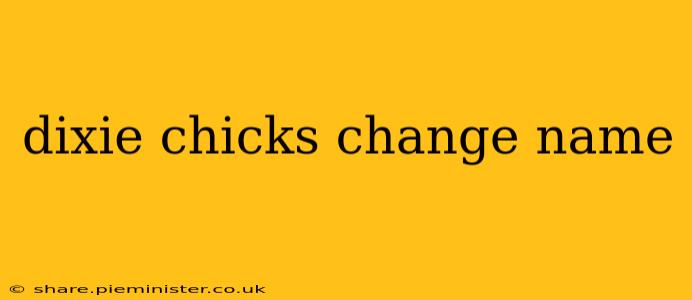 dixie chicks change name