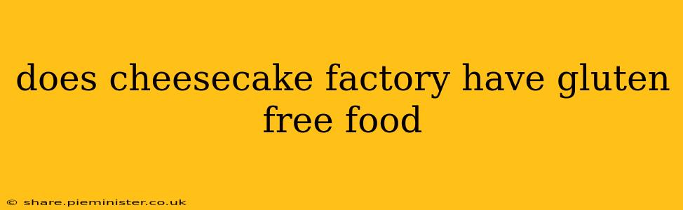 does cheesecake factory have gluten free food