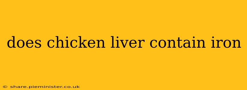 does chicken liver contain iron