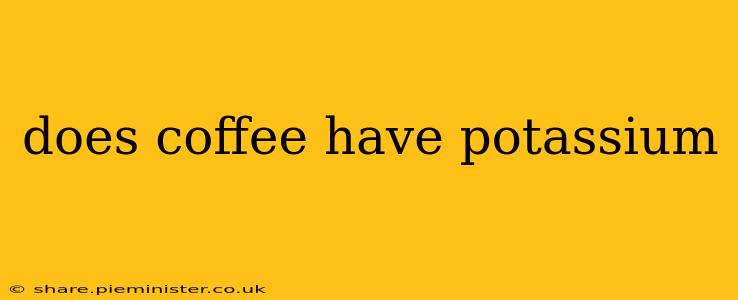 does coffee have potassium