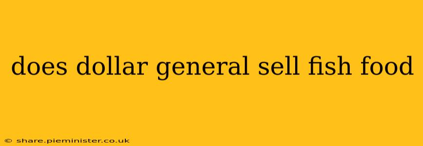 does dollar general sell fish food