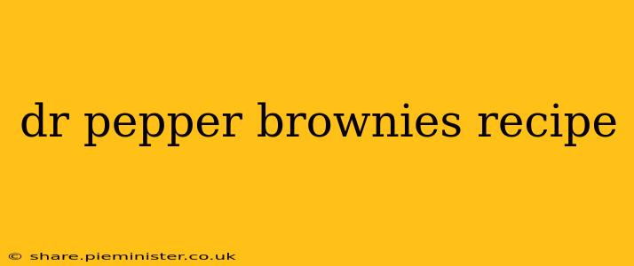 dr pepper brownies recipe