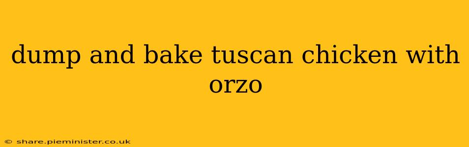 dump and bake tuscan chicken with orzo