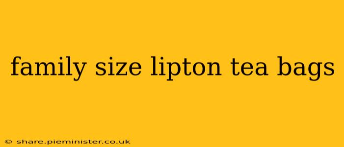 family size lipton tea bags