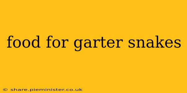 food for garter snakes