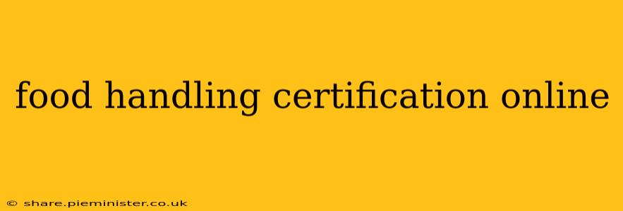 food handling certification online