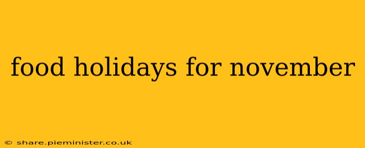 food holidays for november