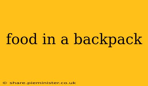 food in a backpack