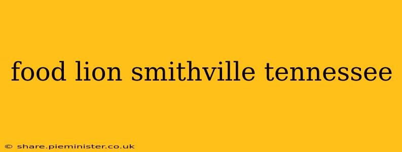 food lion smithville tennessee