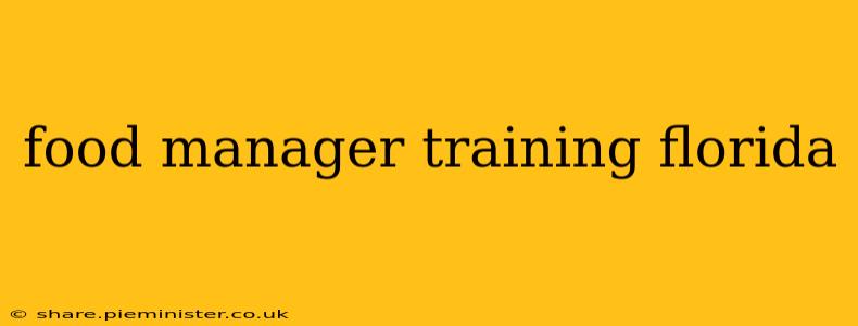 food manager training florida