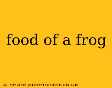 food of a frog