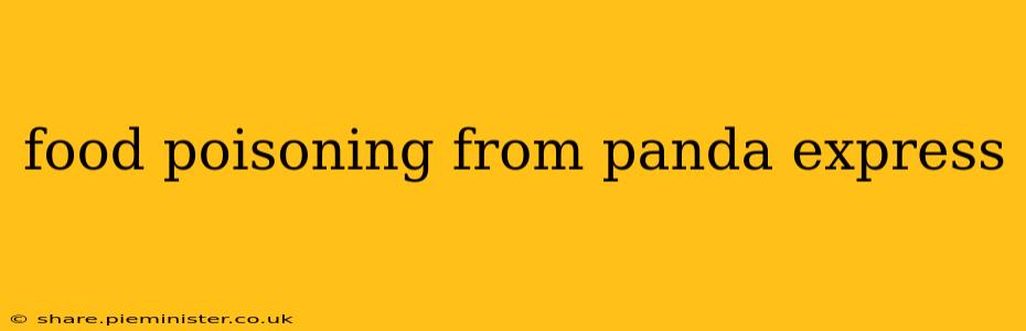 food poisoning from panda express