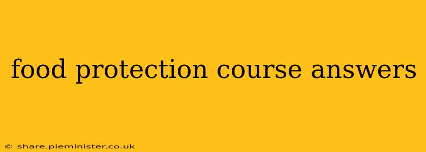 food protection course answers