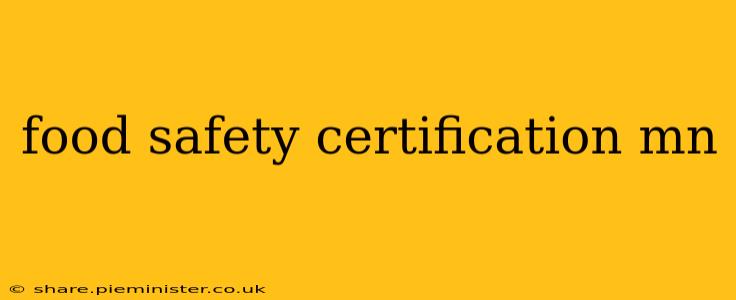 food safety certification mn