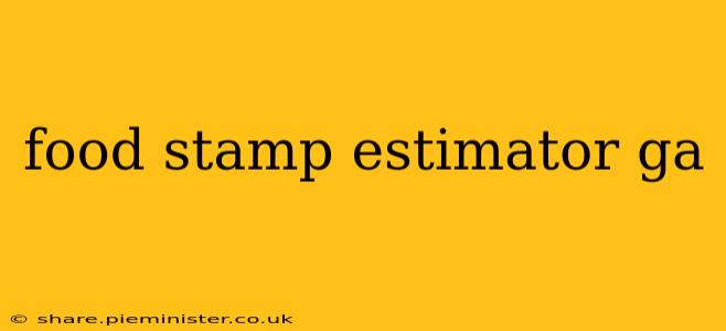 food stamp estimator ga