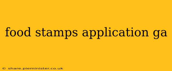 food stamps application ga
