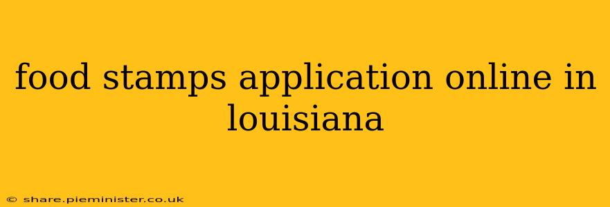 food stamps application online in louisiana