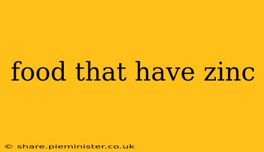 food that have zinc