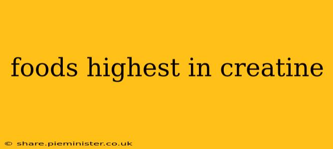 foods highest in creatine