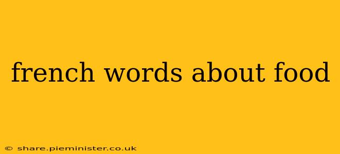 french words about food