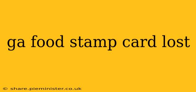 ga food stamp card lost