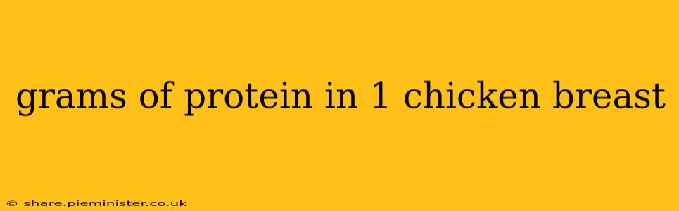 grams of protein in 1 chicken breast