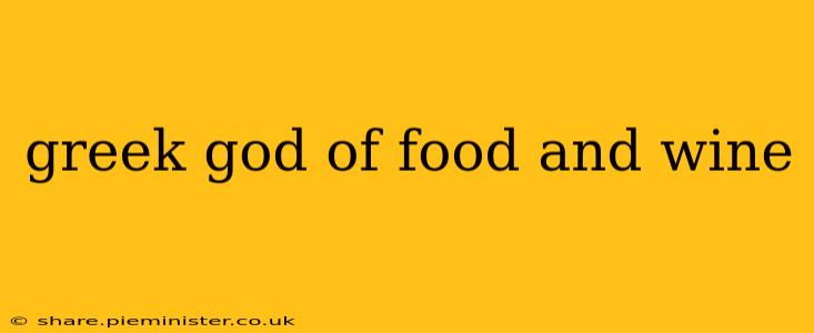 greek god of food and wine
