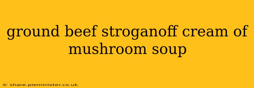 ground beef stroganoff cream of mushroom soup