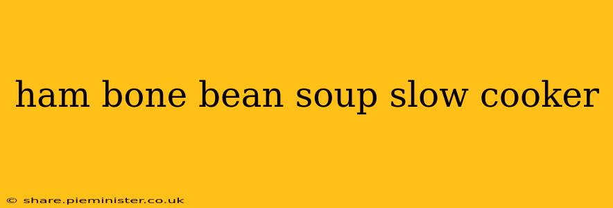 ham bone bean soup slow cooker