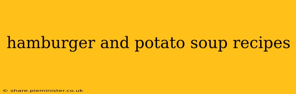 hamburger and potato soup recipes