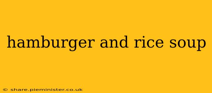 hamburger and rice soup